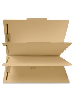 Letter - 8.50" Width x 11" Sheet Size - 2" Expansion - 2", 2" Fastener Capacity for Folder, Divider - 6 Dividers - 15 pt. Folder Thickness - Kraft - Manila - Recycled - spr95007